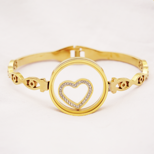 Love Heart Bracelet Heart Cuff Bangle