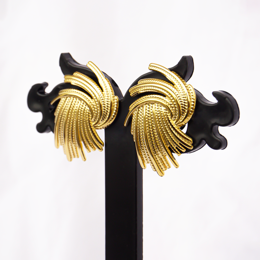 Korean bali Dainty Gold Hoop Earrings