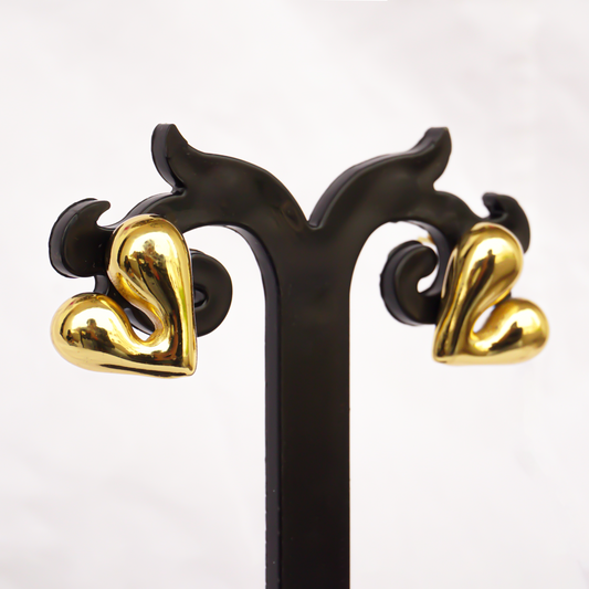 Puffy Heart Studs Earrings