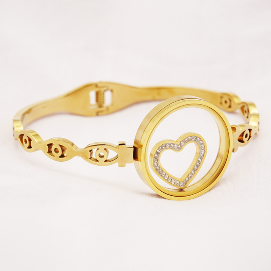 Love Heart Bracelet Heart Cuff Bangle