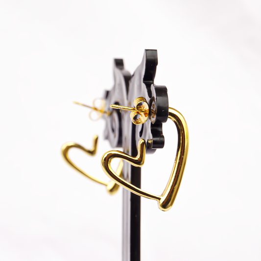 Anti Tarnish Heart Shaped Hoop Earring