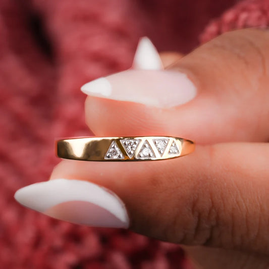 Slim Signet diamond Rings