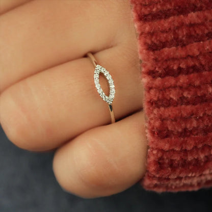 Minimal Evil Eye Ring Minimalist Third Eye Everyday Ring For Women