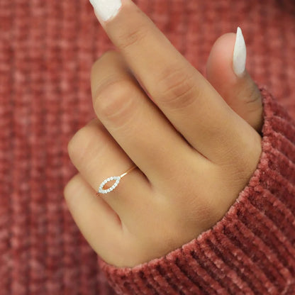 Minimal Evil Eye Ring Minimalist Third Eye Everyday Ring For Women