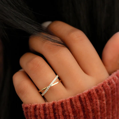 Criss Cross Ring Gift For Her