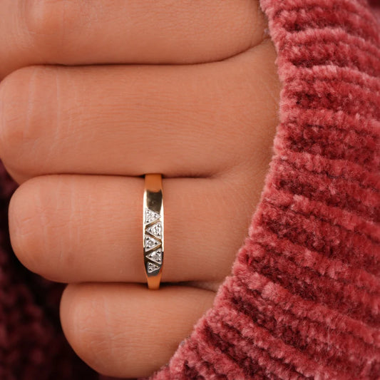 Slim Signet diamond Rings