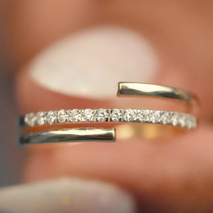 Three layer Wedding Band