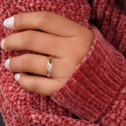 Slim Signet diamond Rings