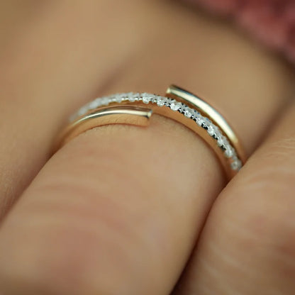 Three layer Wedding Band