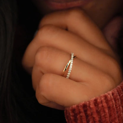 Criss Cross Ring Gift For Her