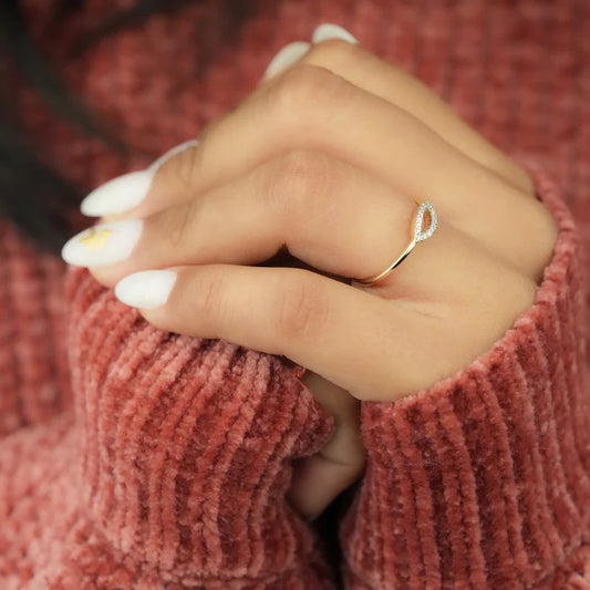 Minimal Evil Eye Ring Minimalist Third Eye Everyday Ring For Women