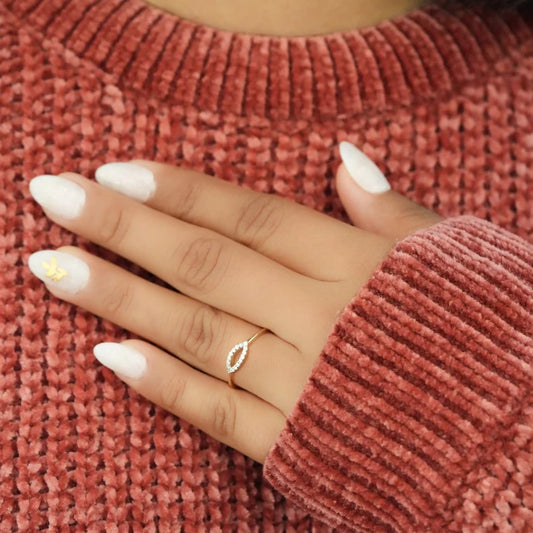 Minimal Evil Eye Ring Minimalist Third Eye Everyday Ring For Women