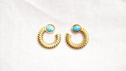 Gold Turquoise Earrings For Girls