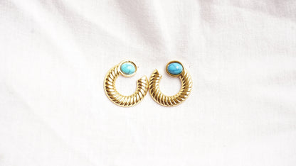 Gold Turquoise Earrings For Girls
