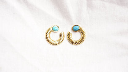 Gold Turquoise Earrings For Girls