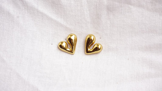 Puffy Heart Studs Earrings