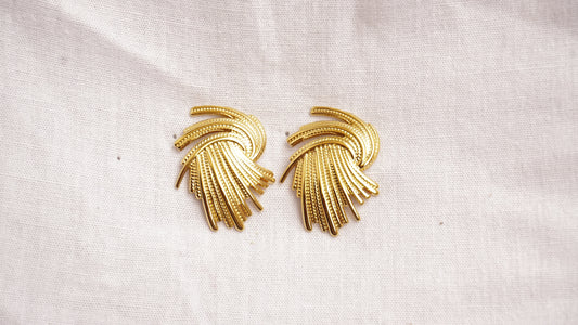 Korean bali Dainty Gold Hoop Earrings