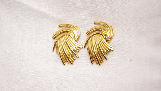 Korean bali Dainty Gold Hoop Earrings