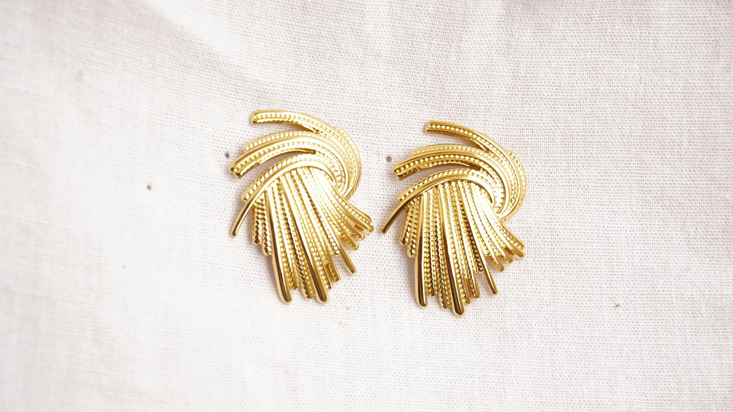 Korean bali Dainty Gold Hoop Earrings