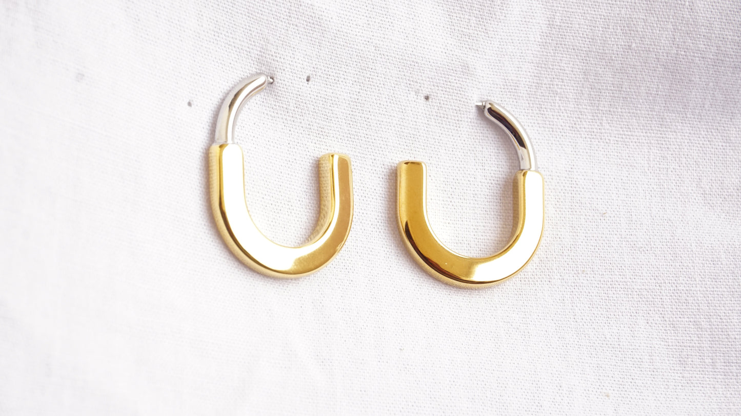C Shape Drop Earrings