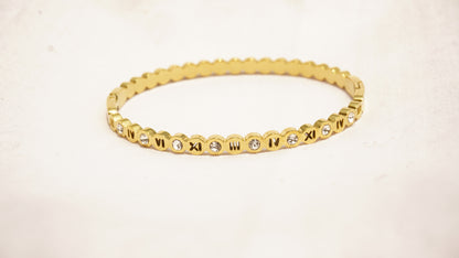 Roman Numerals Bangle Bracelet