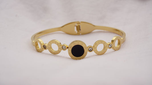 Black Clock Cubic Zirconia Bracelet