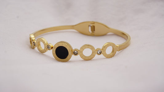 Black Clock Cubic Zirconia Bracelet