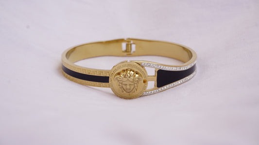 Solid Roman Inspired gold plated bracelet with Anti-Tarnish coating