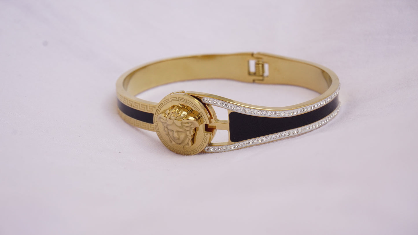 Solid Roman Inspired gold plated bracelet with Anti-Tarnish coating