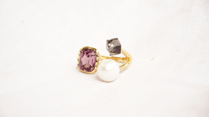 Three Stone with Diamond And Pearl For Women