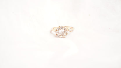 Snowflake Round Cut Diamond Ring
