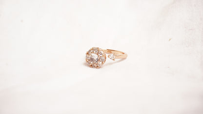 Snowflake Round Cut Diamond Ring