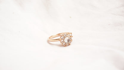 Snowflake Round Cut Diamond Ring
