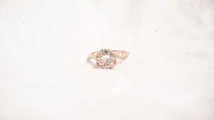 Snowflake Round Cut Diamond Ring