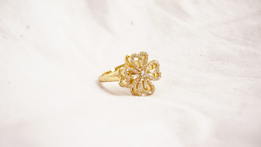 4 Heart Ring for women Clover Spinning Adjustable Rings