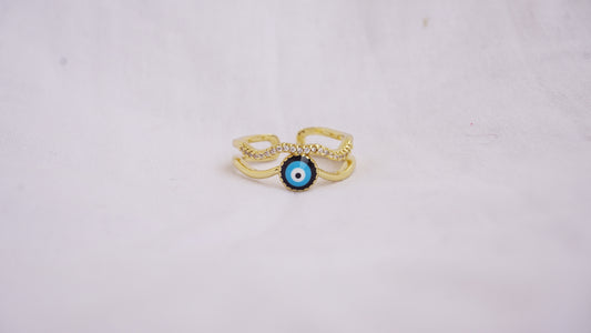 Evil Eye Ring With Rhinestone
