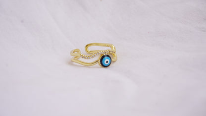 Evil Eye Ring With Rhinestone