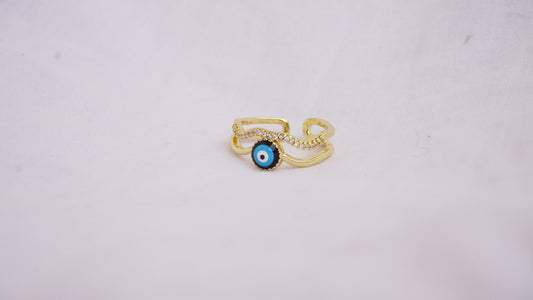 Evil Eye Ring With Rhinestone