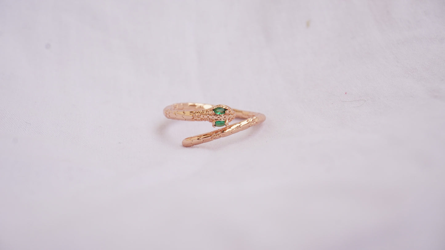 Emerald Snake Wrap Ring