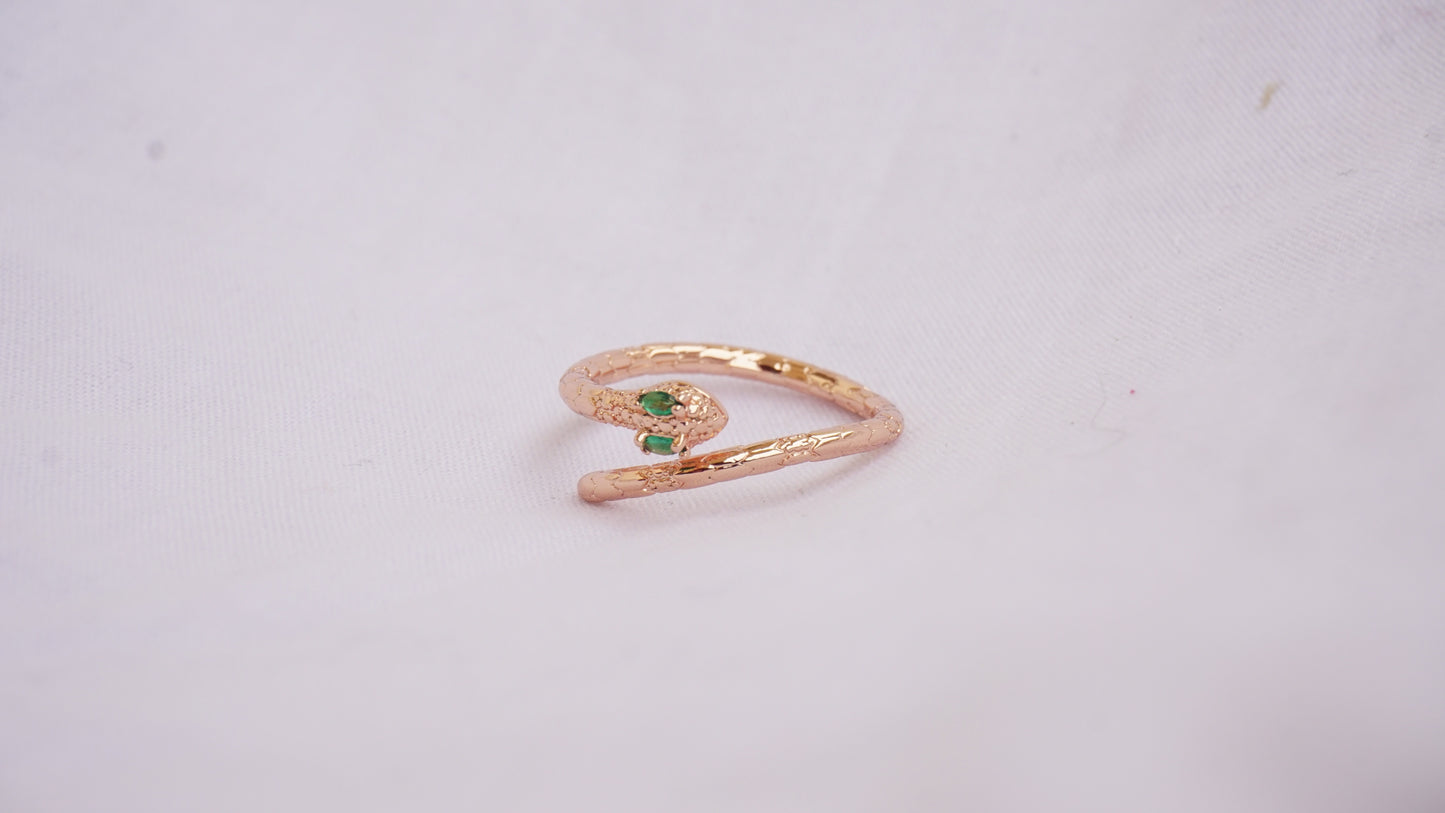Emerald Snake Wrap Ring