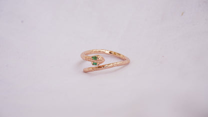Emerald Snake Wrap Ring