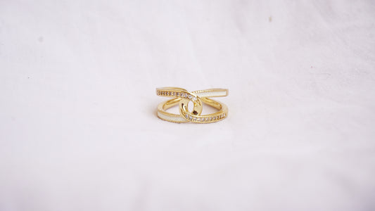 Stainless Steel Gold Plated Ring
