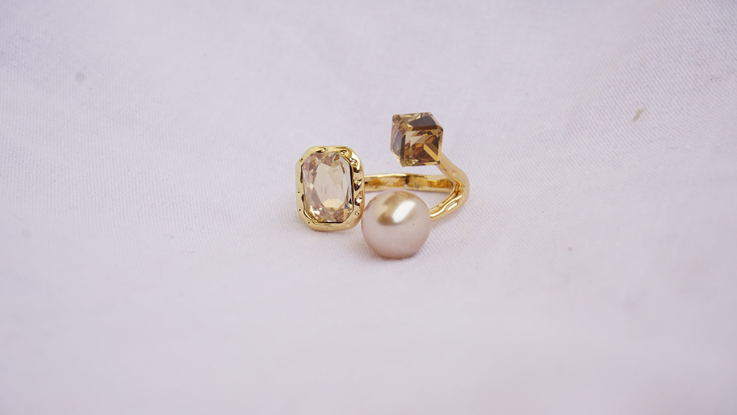 Pearl Topaz Ring