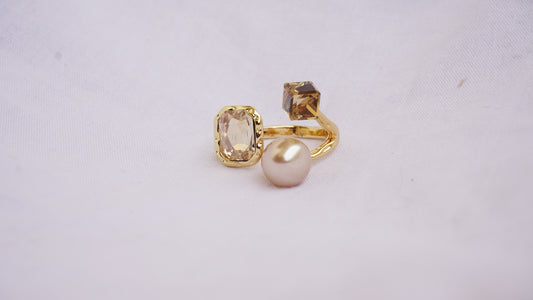Pearl Topaz Ring