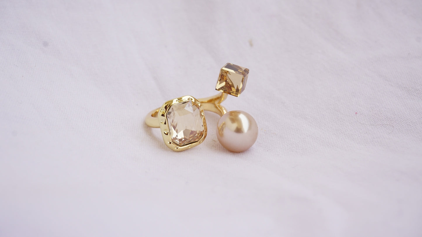Pearl Topaz Ring