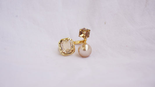 Pearl Topaz Ring