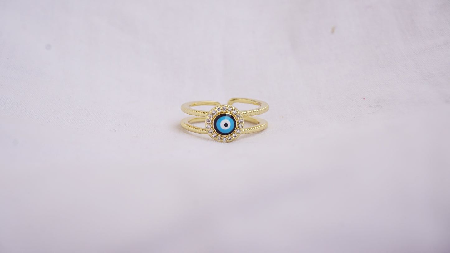 Turkey Blue Eye Ring Classical Adjustable Evil Eye Open Ring For Women