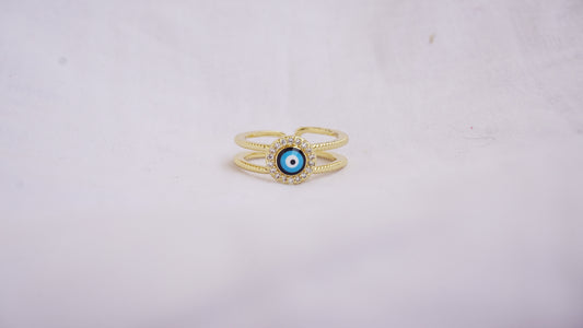 Turkey Blue Eye Ring Classical Adjustable Evil Eye Open Ring For Women