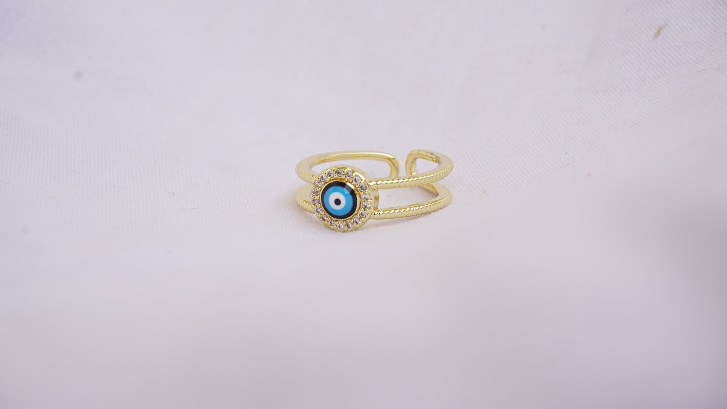 Turkey Blue Eye Ring Classical Adjustable Evil Eye Open Ring For Women