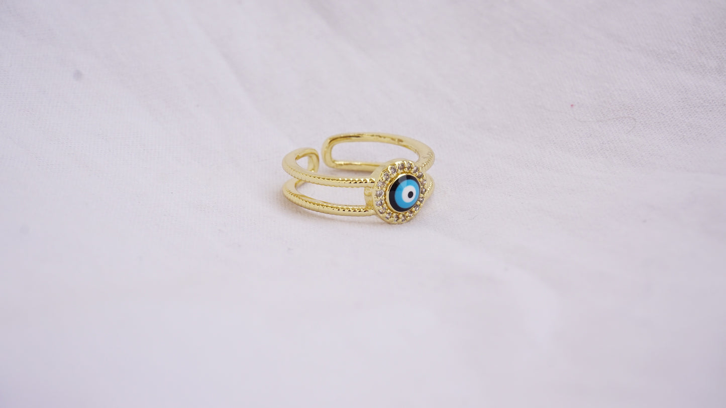 Turkey Blue Eye Ring Classical Adjustable Evil Eye Open Ring For Women